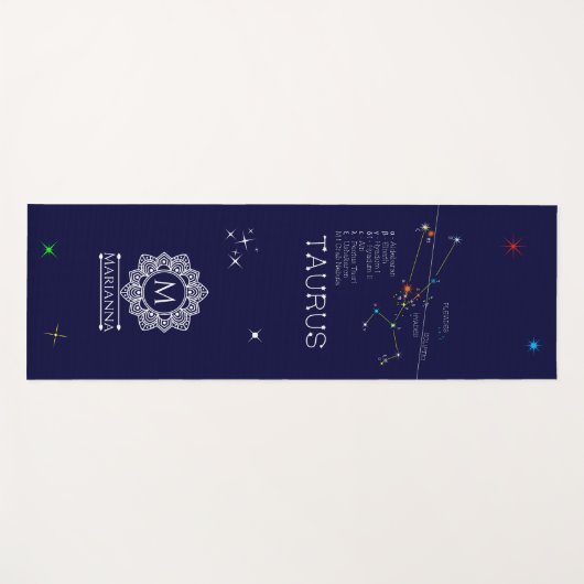 Tapis De Yoga Zodiaque Taurus (Devant (Horizontal))