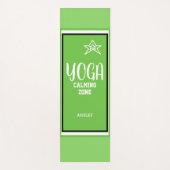 Tapis De Yoga Zone de calme Yoga blanc vert (Devant)