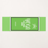 Tapis De Yoga Zone de calme Yoga blanc vert (Devant (Horizontal))