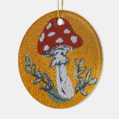 tapis design crocheté champignon ornement (Gauche)