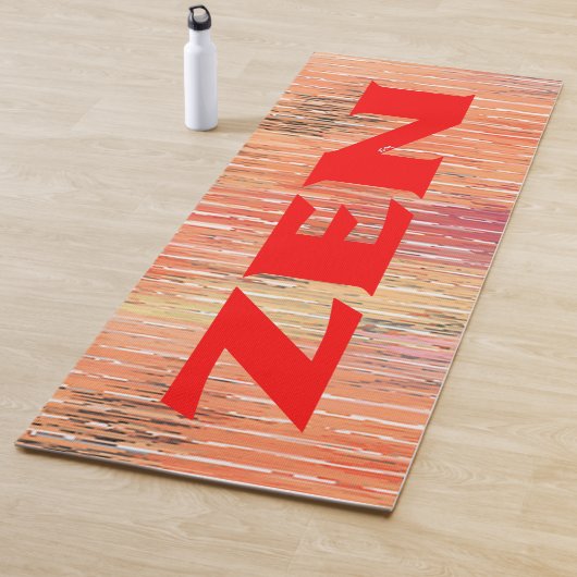 Tapis d'exercice de roseaux rouges zen (En situation)