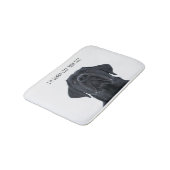 Tapis drôle de chien, couverture noire de bain de (Angle)