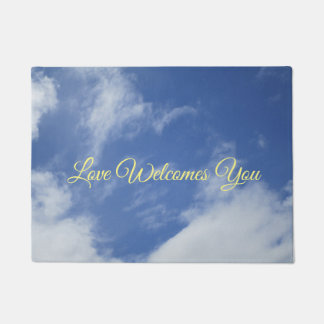 Tapis en forme de coeur de nuages