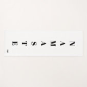 Tapis fait sur commande de yoga d'initiales de (Devant (Horizontal))