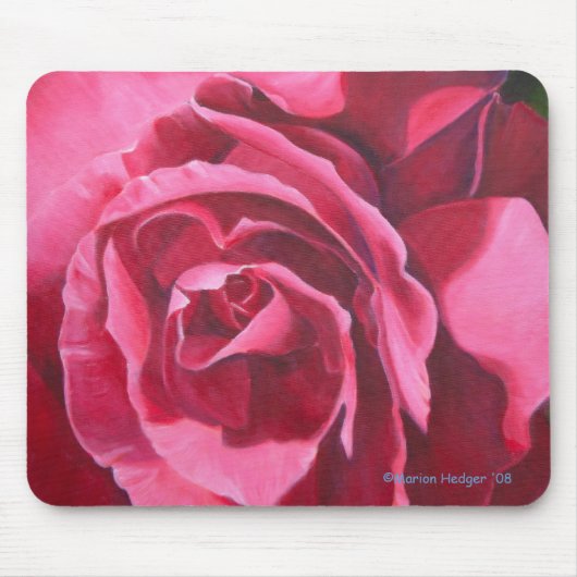 Tapis floral de souris de rose de rose (Devant)