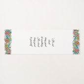 Tapis floral de yoga d'art - customisez votre (Dos (Horizontal))