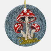 tapis hooked design champignons ornement (Dos)