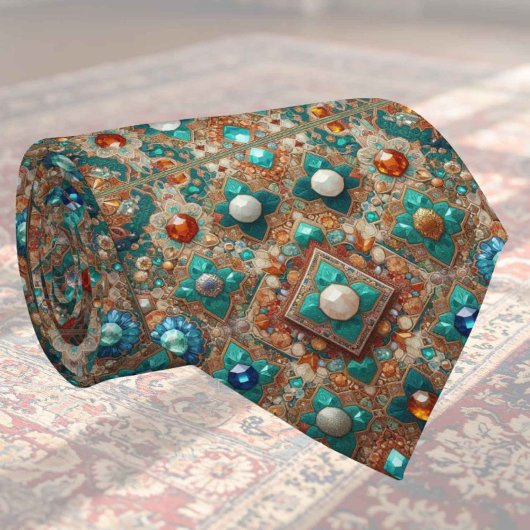 Tapis indien de luxe designer | Faux col cravate e