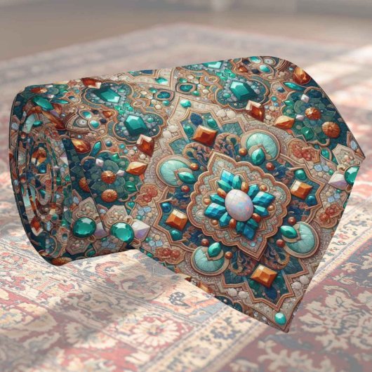 Tapis indien de luxe designer | Faux col cravate e