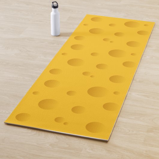 Tapis jaune de yoga de fromage suisse de nouveauté (En situation)