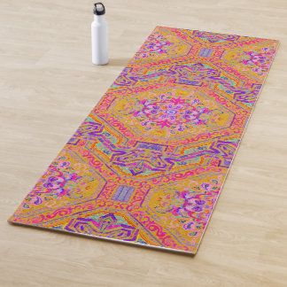 Tapis magique rose chaud / Plaque bleue orange