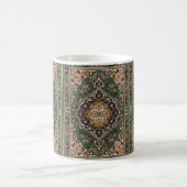 Tapis marocain de style vert émeraude Mug à café (Centre)