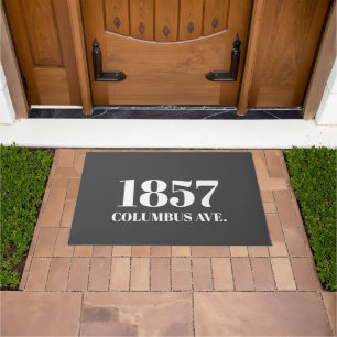 Tapis moderne gris charbon et blanc élégant