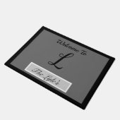 Tapis Monogramme de porte d'accueil (Incliné)