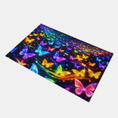 Tapis motif papillon couleurs néon (Incliné)