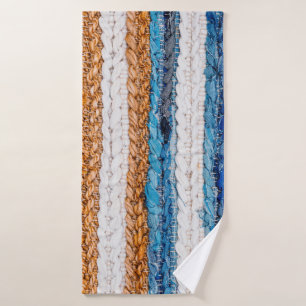 Tapis Motley Patchwork en tissu jean, top