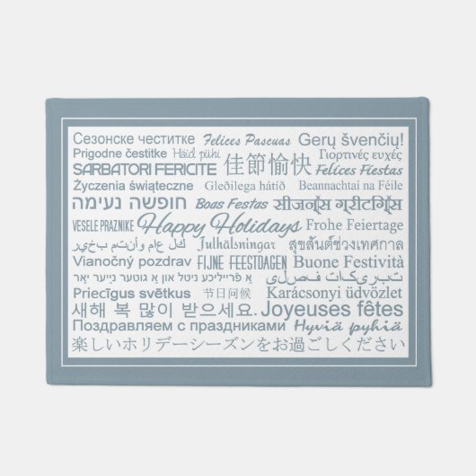 Tapis multilingue "Happy Holidays" (Devant)