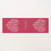 Tapis musical fait sur commande de yoga de coeurs (Dos (Horizontal))
