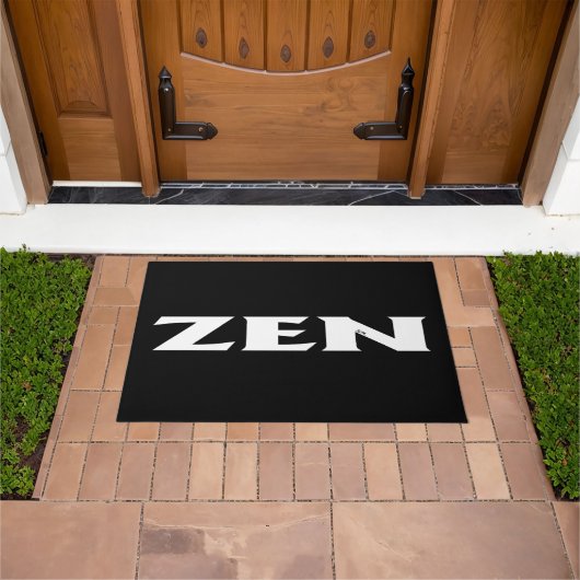 Tapis noir blanc Zen (De plein air)
