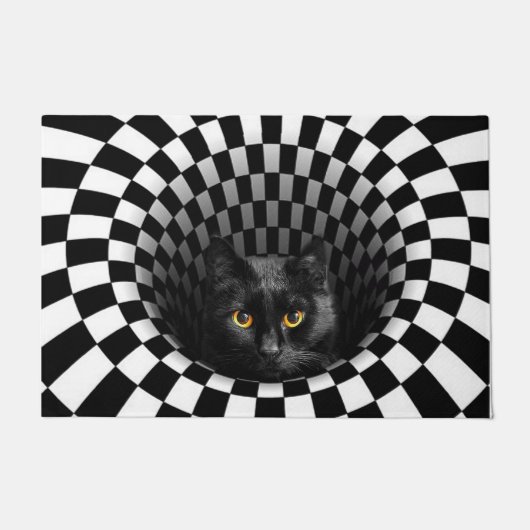 Tapis noir Peeking 3D Doormat | Funny Amoureux des (Devant)