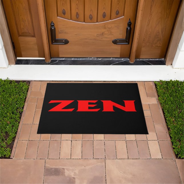Tapis noir rouge zen (De plein air)