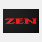 Tapis noir rouge zen (Devant)