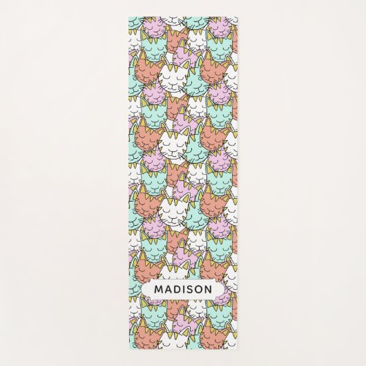 Tapis nommé fait sur commande de yoga de motif (Devant)