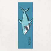Tapis nommé fait sur commande de yoga de requin (Devant)