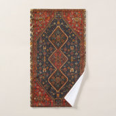 Tapis oriental d'antiquité persan turc tapis (Serviette à main)