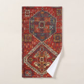 Tapis oriental - design audacieux en rouge et bleu (Serviette à main)