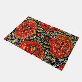 Tapis oriental en bleu&orange - grand (Incliné)