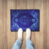 Tapis oriental - look bleu grunge