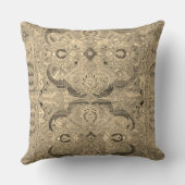 Tapis persan antique marron beige coussin (Verso)