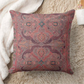 Tapis Persan Antique Rouge Coussin Rose (Couverture)