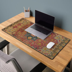 Tapis persan asiatique Kashan en or rouge