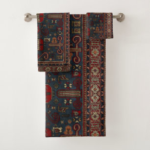 Tapis Persan Oriental Rouge Ardoise Gris Antique