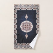 Tapis persan turc antique bleu (Serviette à main)