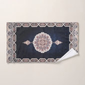 Tapis persan turc antique bleu (Serviette à main)
