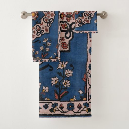 Tapis Persan Turc Bleu Oriental (En situation)
