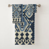 Tapis persan turc oriental bleu (En situation)
