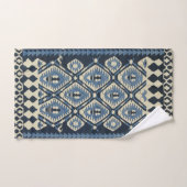 Tapis persan turc oriental bleu (Serviette à main)