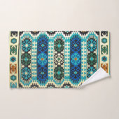 Tapis persan turc oriental bleu vert (Serviette à main)