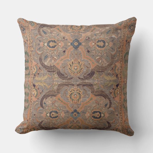 Tapis Persique antique Brown coussin beige (Recto)