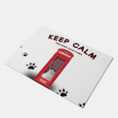 Tapis personnalisable 'Keep Calm' cabine téléphoni (Incliné)