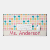 Tapis personnalisé à points pastel (Clavier et souris)