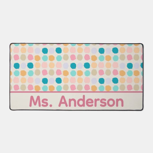 Tapis personnalisé à points pastel (Recto)