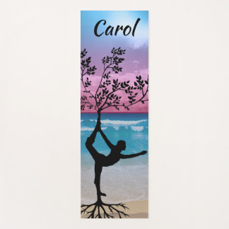 Tapis personnalisé de yoga de silhouette