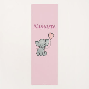 Tapis rose mignon de yoga de Namaste d'éléphant