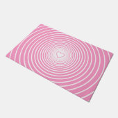 Tapis rose rayé blanc avec coeur Choisir la couleu (Incliné)