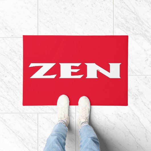 Tapis rouge blanc Zen (Intérieur)